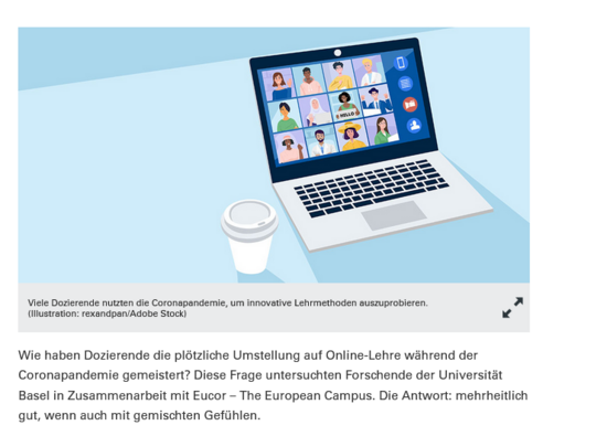 Computer und Einwegkaffeebecher als Illustration
