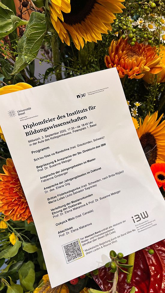 Ehrung einzelner Diplomand*innen - Diplomand*in mit Direktorium