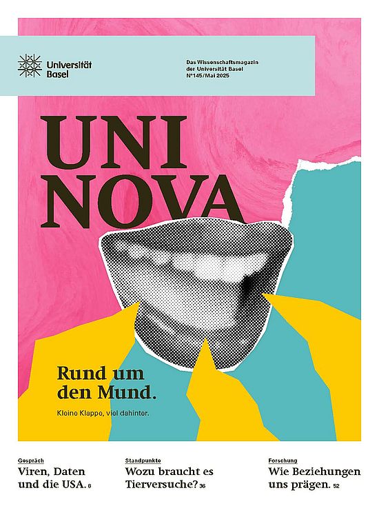 Titelbild der Ausgabe: Ein Mund, passend zum Titel "Rund um den Mund"