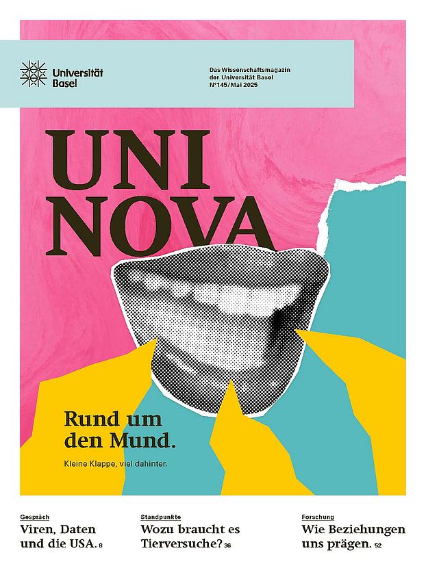 Titelbild der Ausgabe: Ein Mund, passend zum Titel "Rund um den Mund"