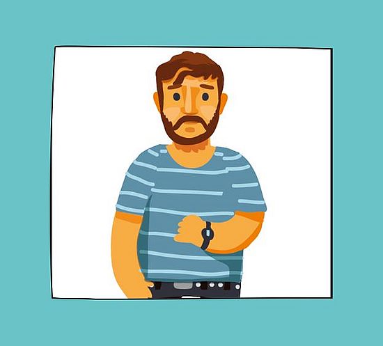 Mann im Cartoonstyle