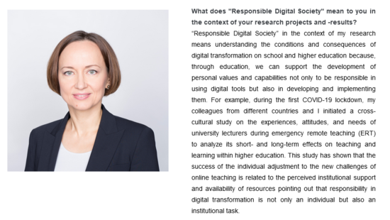 Ausschnitt mit Foto von Elena Makarova aus dem Newsletter