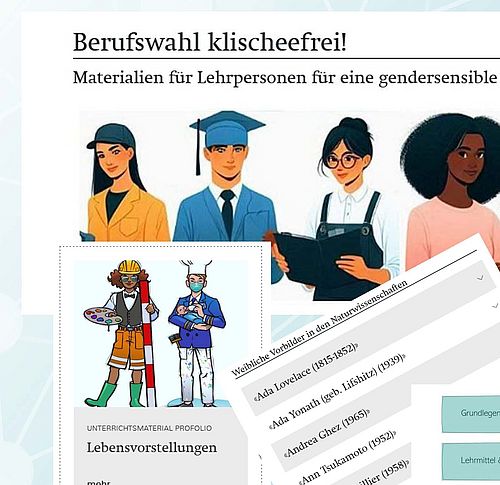 Zusammenschnitt verschiedener Materialien zu einer Collage