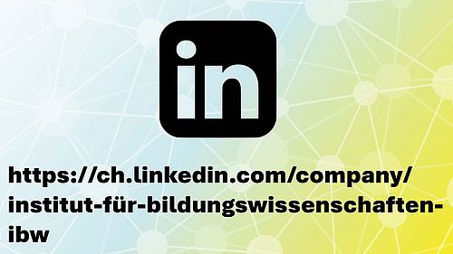 Bild mit LinkedIn-Symbol und IBW-LinkedIn-Adresse