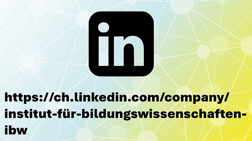 Bild mit LinkedIn-Symbol und IBW-LinkedIn-Adresse