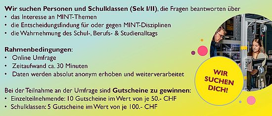Screenshot vom Flyer mit Aufruf an die verschiedenen Personengruppen, die teilnehmen können