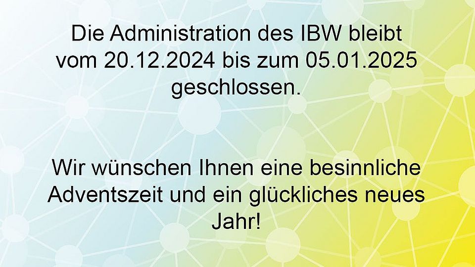 IBW Weihnachtsferien 2024