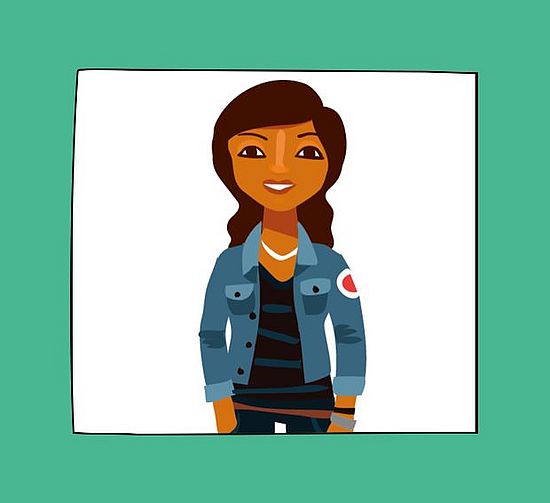 Frau im Cartoonstyle