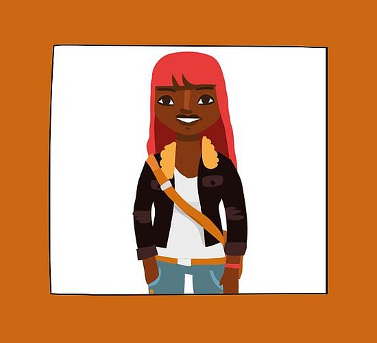 Frau im Cartoonstyle